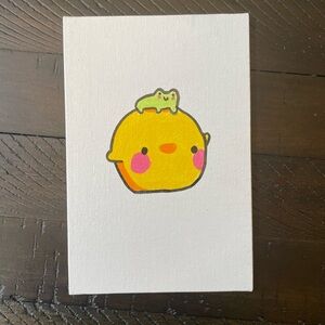 Cute Yellow Bird Canvas Art